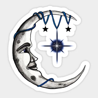 Man in the Moon Sticker